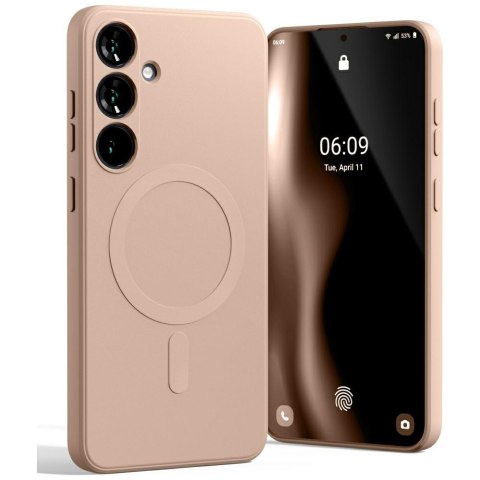 Mercury MagSafe Semi-Silicone Samsung S25+ S936 różowo-piaskowy /pink sand