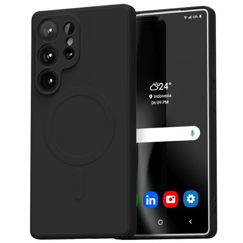 Mercury MagSafe Semi-Silicone Samsung S25 Ultra S938 czarny/black