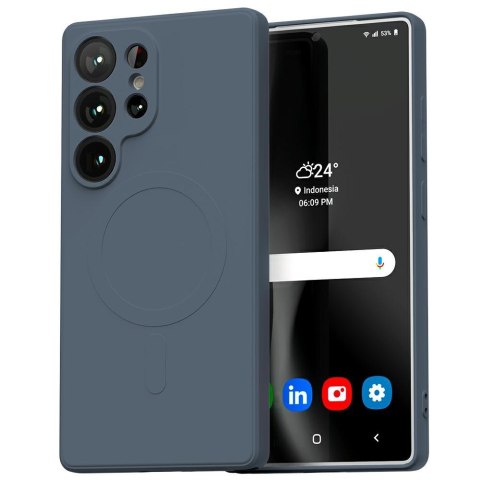 Mercury MagSafe Semi-Silicone Samsung S25 Ultra S938 granatowy /sierra blue