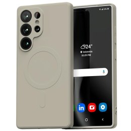 Mercury MagSafe Semi-Silicone Samsung S25 Ultra S938 kamienny /stone