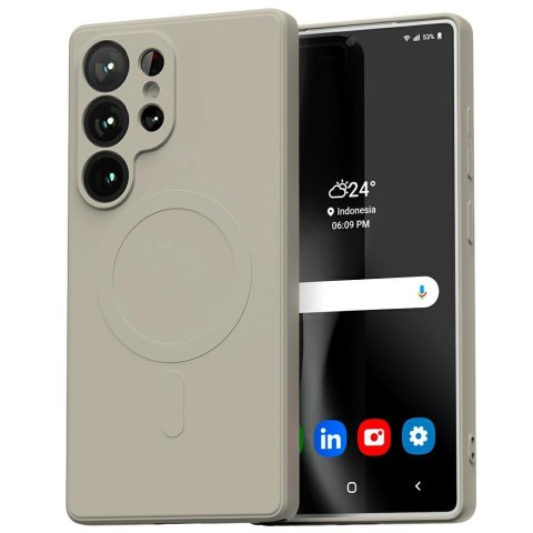 Mercury MagSafe Semi-Silicone Samsung S25 Ultra S938 kamienny /stone