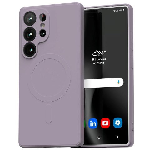 Mercury MagSafe Semi-Silicone Samsung S25 Ultra S938 liliowy fiolet /lilac purple
