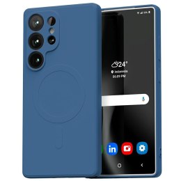 Mercury MagSafe Semi-Silicone Samsung S25 Ultra S938 niebieski /blue