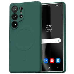 Mercury MagSafe Semi-Silicone Samsung S25 Ultra S938 zielony /green