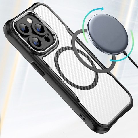 Nakładka Defender Carbon Mag do iPhone 16 Pro 6,3" czarna
