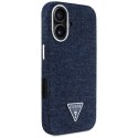 Guess Nakładka HC MagSafe FW Denim Triangle Logo do iPhone 16 Niebieska