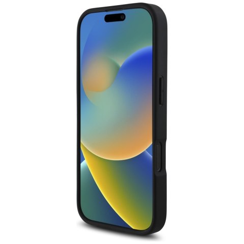 Karl Lagerfeld Nakładka HC Grained PU CardSlot Metal Elong do iPhone 16 Pro Max Czarna