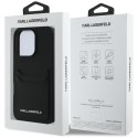 Karl Lagerfeld Nakładka HC Grained PU CardSlot Metal Elong do iPhone 16 Pro Max Czarna