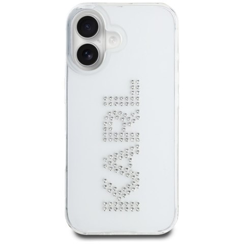 Karl Lagerfeld Nakładka HC IML Rhinestones Logo do iPhone 16 Przezroczysta