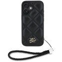 Karl Lagerfeld Nakładka HC Quilted PU Initial Logo & Chain Strap do iPhone 16 Czarna