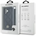 Karl Lagerfeld Nakładka HC Quilted PU Initial Logo & Chain Strap do iPhone 16 Czarna