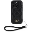 Karl Lagerfeld Nakładka HC Quilted PU Initial Logo & Chain Strap do iPhone 16 Pro Max Czarna