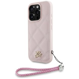 Karl Lagerfeld Nakładka HC Quilted PU Initial Logo & Chain Strap do iPhone 16 Pro Różowa