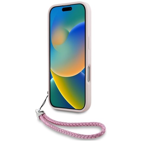 Karl Lagerfeld Nakładka HC Quilted PU Initial Logo & Chain Strap do iPhone 16 Pro Różowa