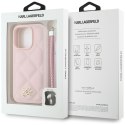 Karl Lagerfeld Nakładka HC Quilted PU Initial Logo & Chain Strap do iPhone 16 Pro Różowa