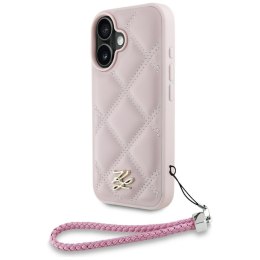 Karl Lagerfeld Nakładka HC Quilted PU Initial Logo & Chain Strap do iPhone 16 Różowa