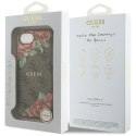 Etui Guess 4G Flowers Print MagSafe do iPhone 16e brązowy