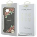 Etui Guess 4G Flowers Print MagSafe do iPhone 16e czarny