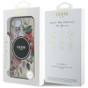 Etui Guess IML Flowers MagSafe do iPhone 16e czarny