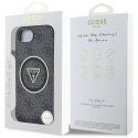 Etui Guess IML Metal Glitter 4G Circle Triangle MagSafe do iPhone 16e czarny