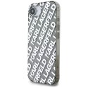 Etui Karl Lagerfeld IML Repeat Logo do iPhone 16e srebrny