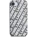 Etui Karl Lagerfeld IML Repeat Logo do iPhone 16e srebrny