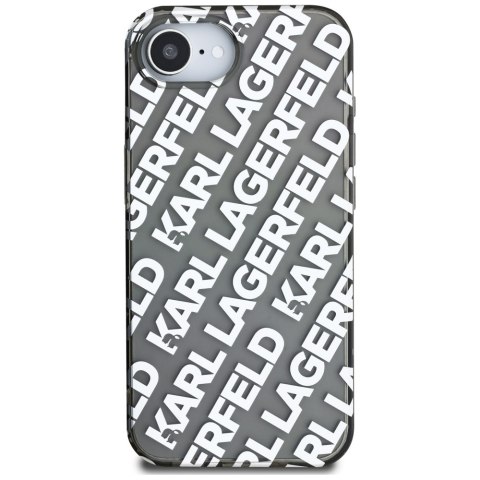Etui Karl Lagerfeld IML Repeat Logo do iPhone 16e srebrny
