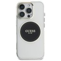 Etui Guess IML Metal Colored Circle Classic Logo MagSafe do iPhone 16 Pro Max czarny