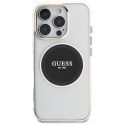 Etui Guess IML Metal Colored Circle Classic Logo MagSafe do iPhone 16 Pro czarny