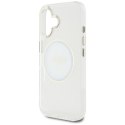 Etui Guess IML Metal Colored Circle Classic Logo MagSafe do iPhone 16 biały