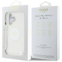 Etui Guess IML Metal Colored Circle Classic Logo MagSafe do iPhone 16 biały