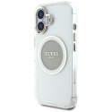 Etui Guess IML Metal Colored Circle Classic Logo MagSafe do iPhone 16 szary