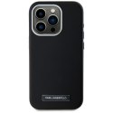 Etui Karl Lagerfeld FW Metal Plate MagSafe do iPhone 15 Pro czarny