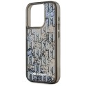 Etui Karl Lagerfeld Liquide Glitter Monogram Gradient do iPhone 15 Pro czarny