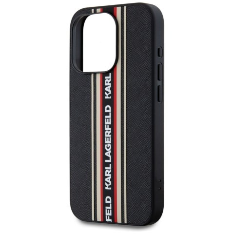 Etui Karl Lagerfeld Saffiano Athleisure Stripes Cord do iPhone 15 Pro Max czerwony