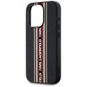 Etui Karl Lagerfeld Saffiano Athleisure Stripes Cord do iPhone 15 Pro czerwony