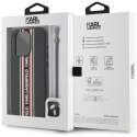 Etui Karl Lagerfeld Saffiano Athleisure Stripes Cord do iPhone 15 Pro czerwony