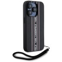 Etui Karl Lagerfeld Saffiano Athleisure Stripes Cord do iPhone 15 Pro różowy