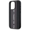 Etui Karl Lagerfeld Saffiano Athleisure Stripes Cord do iPhone 15 Pro różowy