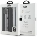 Etui Karl Lagerfeld Saffiano Athleisure Stripes Cord do iPhone 15 różowy
