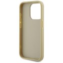 Etui Karl Lagerfeld Wrinkled Metal Signature do iPhone 15 Pro złoty