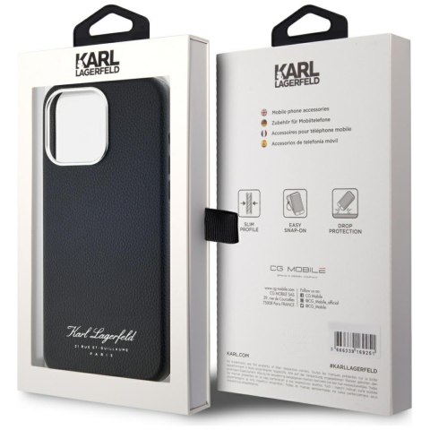 Etui Karl Lagerfeld hotel RSG do iPhone 15 Pro czarny