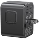 Ładowarka sieciowa USAMS Travel Adapter CC308 USB-C + USB-A 17W 4w1 US/AU/EU/UK czarny