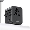 Ładowarka sieciowa USAMS Travel Adapter CC308 USB-C + USB-A 17W 4w1 US/AU/EU/UK czarny