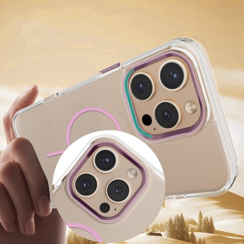 Nakładka Clear Thin Mag do iPhone 16 6,1" różowa