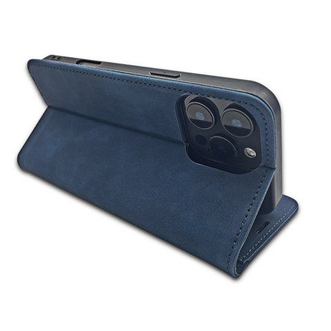 Etui Smart Suede do iPhone 16e granatowe