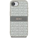Etui DKNY Repeat Texture Pattern with Tonal Stripe do iPhone 16e beżowy