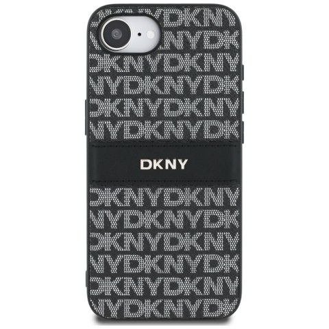Etui DKNY Repeat Texture Pattern with Tonal Stripe do iPhone 16e czarny