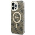 Guess GUHMP15XH4STW iPhone 15 Pro Max6.7" brązowy/brown hardcase IML 4G MagSafe