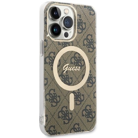 Guess GUHMP15XH4STW iPhone 15 Pro Max6.7" brązowy/brown hardcase IML 4G MagSafe